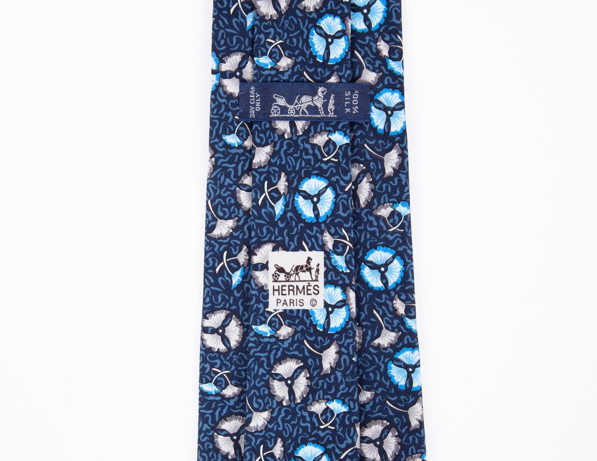 Hermes - Cravatta Fantasia Blu