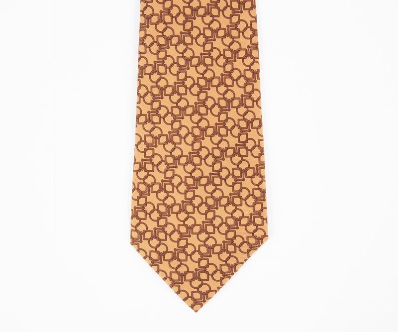 Hermes - Cravatta Fantasia Crema