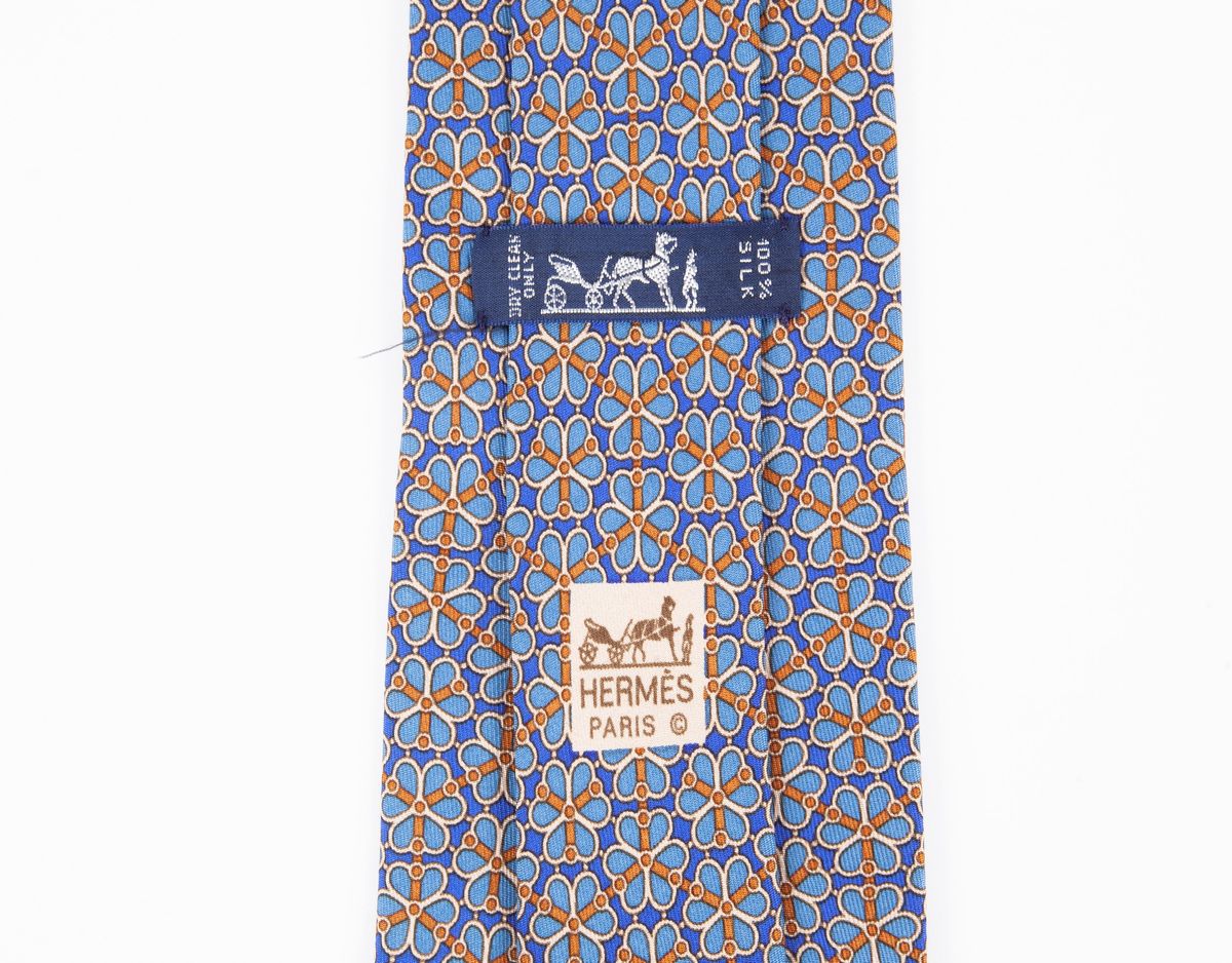 Hermes - Cravatta Fantasia Blu