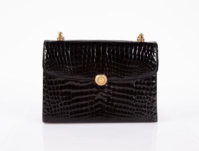 Gucci - Borsa Vintage Anni '70 in Pelle e Catena in Metallo Dorato.