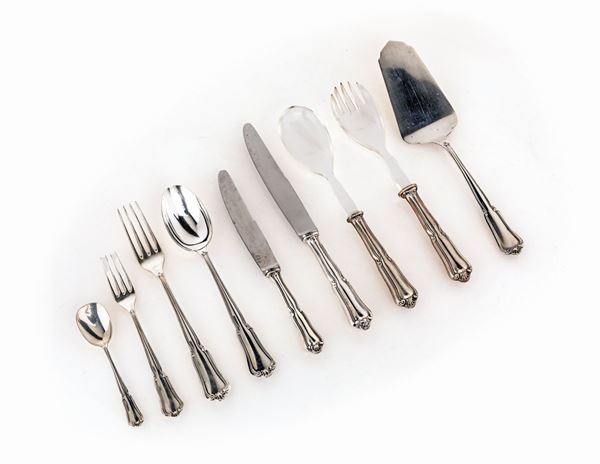 Servizio di posate in argento 800