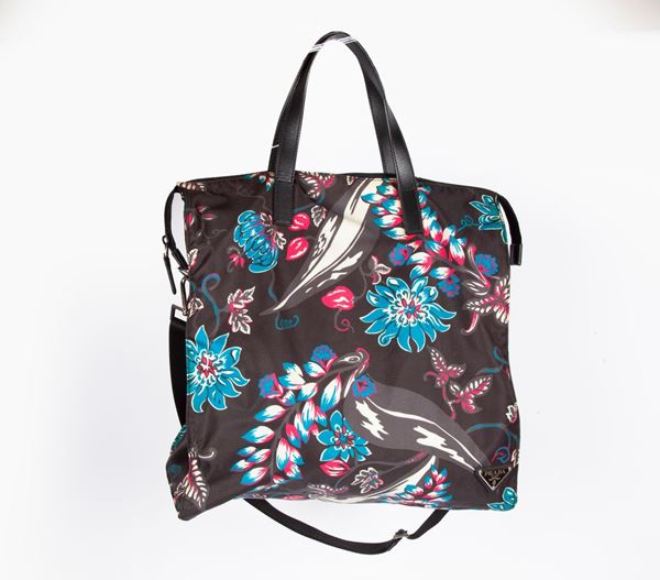 PRADA - BORSA IN NYLON FLOREALE