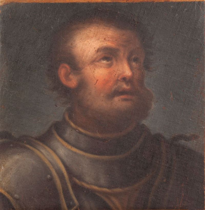 Pittore del XVIII Secolo - Ritratto di Soldato in Armatura