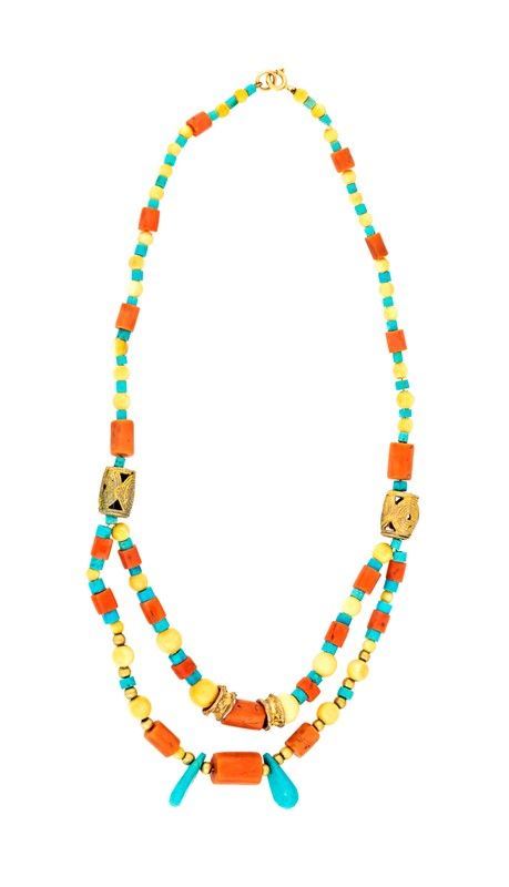 Collana di Coralli Avorio e Turchese