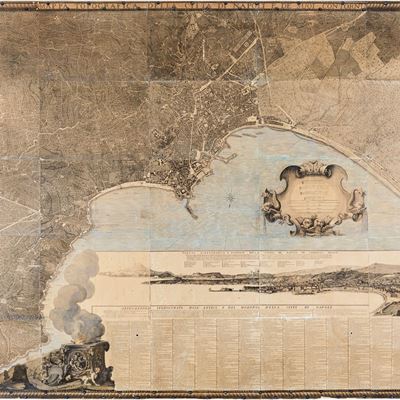 Grande Mappa Topografica di Napoli e De' Suoi Contorni, XIX Secolo