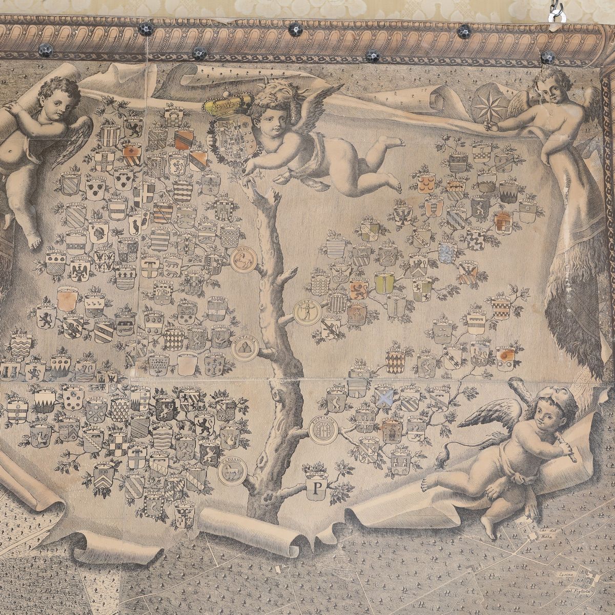 Grande Mappa Topografica di Napoli e De' Suoi Contorni, XIX Secolo