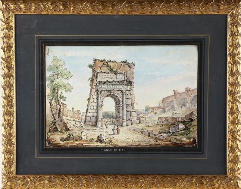 Giuseppe Latini Detto il Maestro del Ricciolo - L'arco di Tito