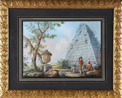 Figure ai Piedi della Piramide Cestia
