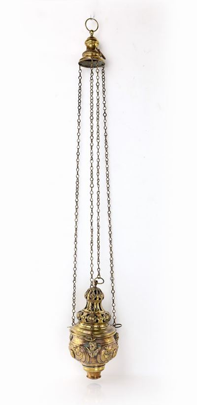 Turibolo Completo in Ottone Dorato