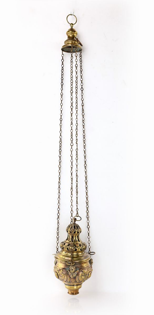 Turibolo Completo in Ottone Dorato