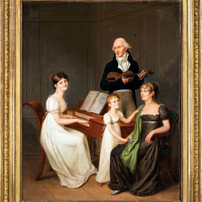 Jean Henry Cless - Ritratto di Famiglia - Lezione di Musica