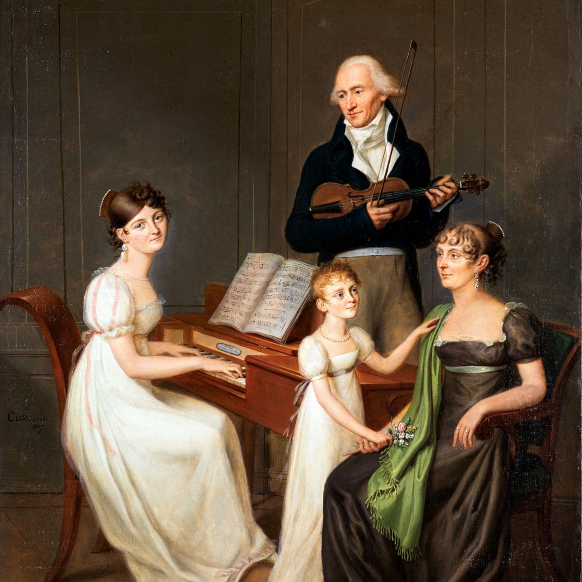 Jean Henry Cless - Ritratto di Famiglia - Lezione di Musica