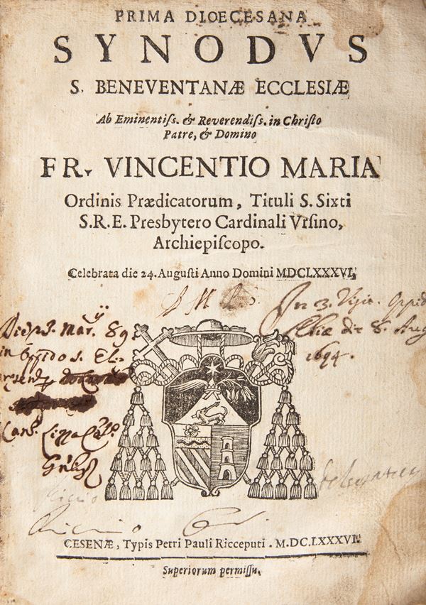 Vincenzo Maria Orsini - Prima/Nona Diocesana Synodus S. Beneventanae Ecclesiae 