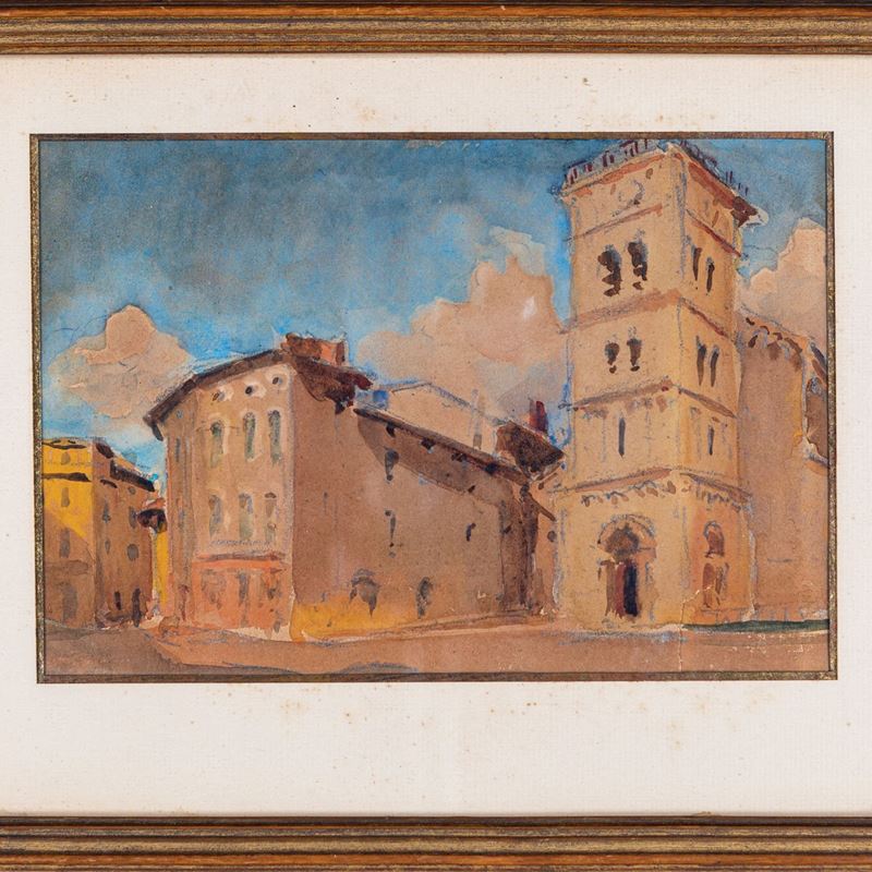 Anonimo del XIX Secolo - Scorcio Cittadino