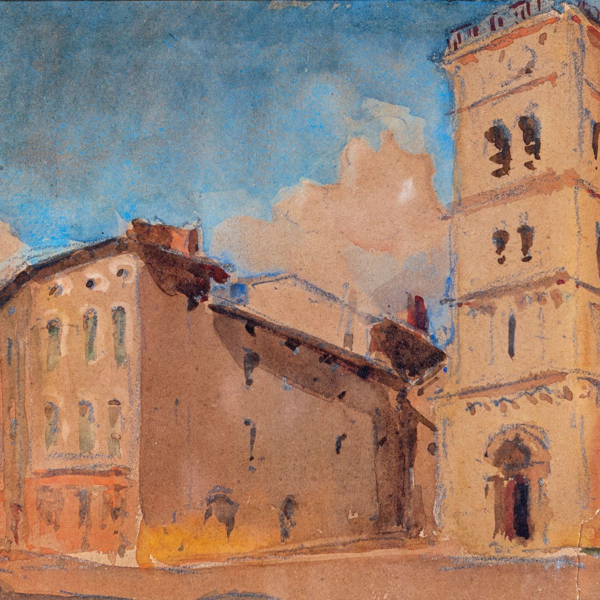 Anonimo del XIX Secolo - Scorcio Cittadino