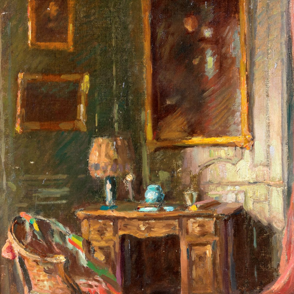 Pittore della Fine del XIX Secolo - Interno di Studio