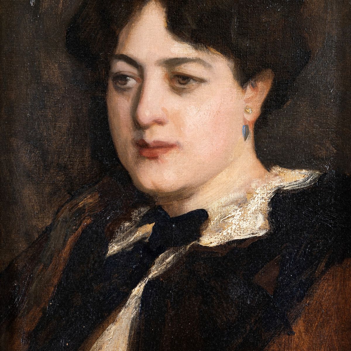 John Singer Sargent (cerchia Di) - Ritratto di Signora Americana
