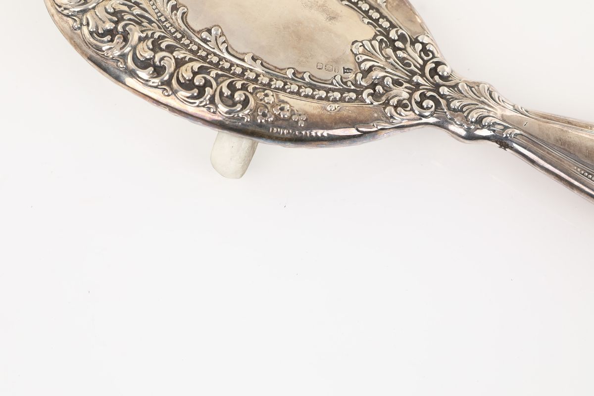 Specchio da Toletta in Argento, Città di Sheffield, 1901, Argentieri Walker & Hall