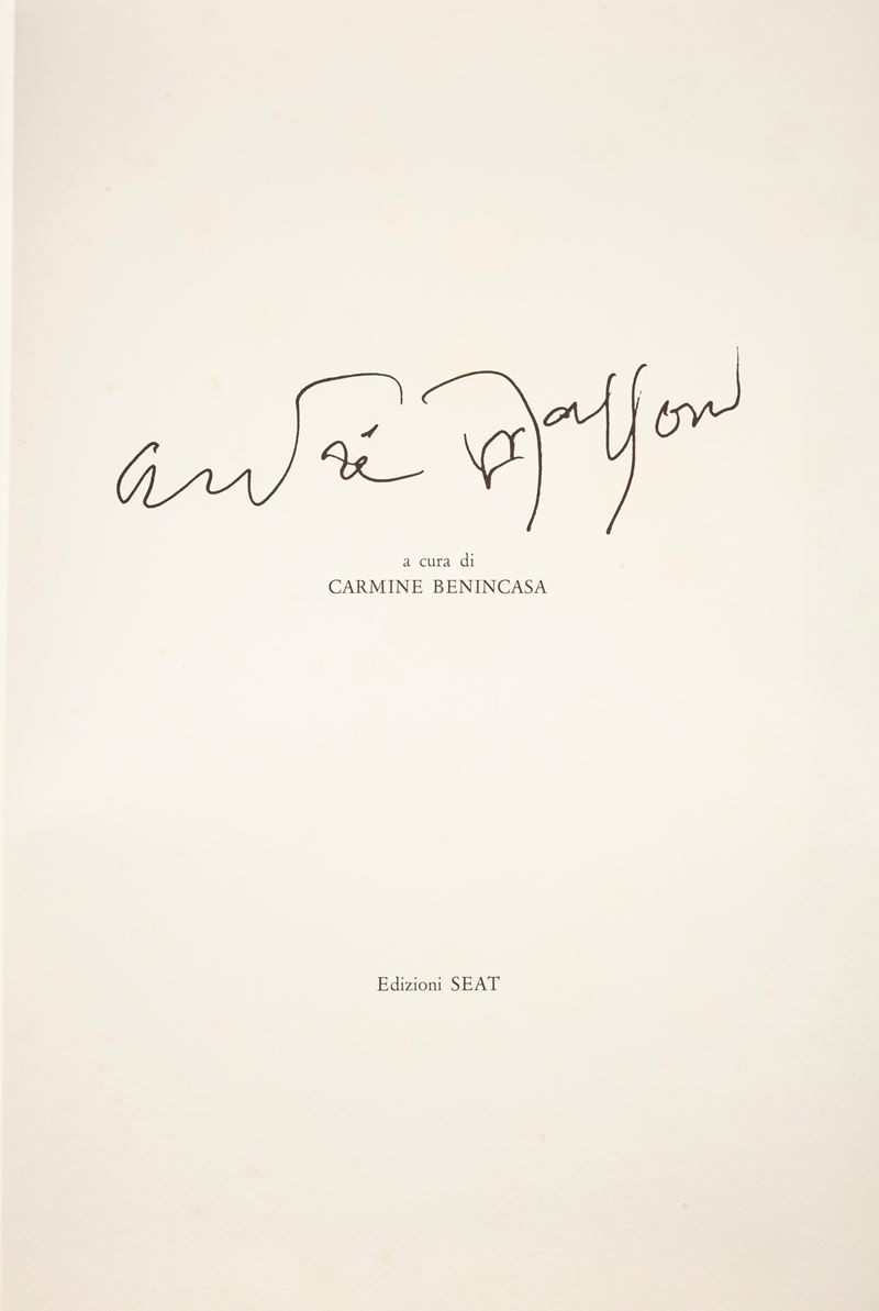 André Masson. a Cura di Carmine Benincasa con Testi di Jean-paul Sartre e Carmine Benincasa