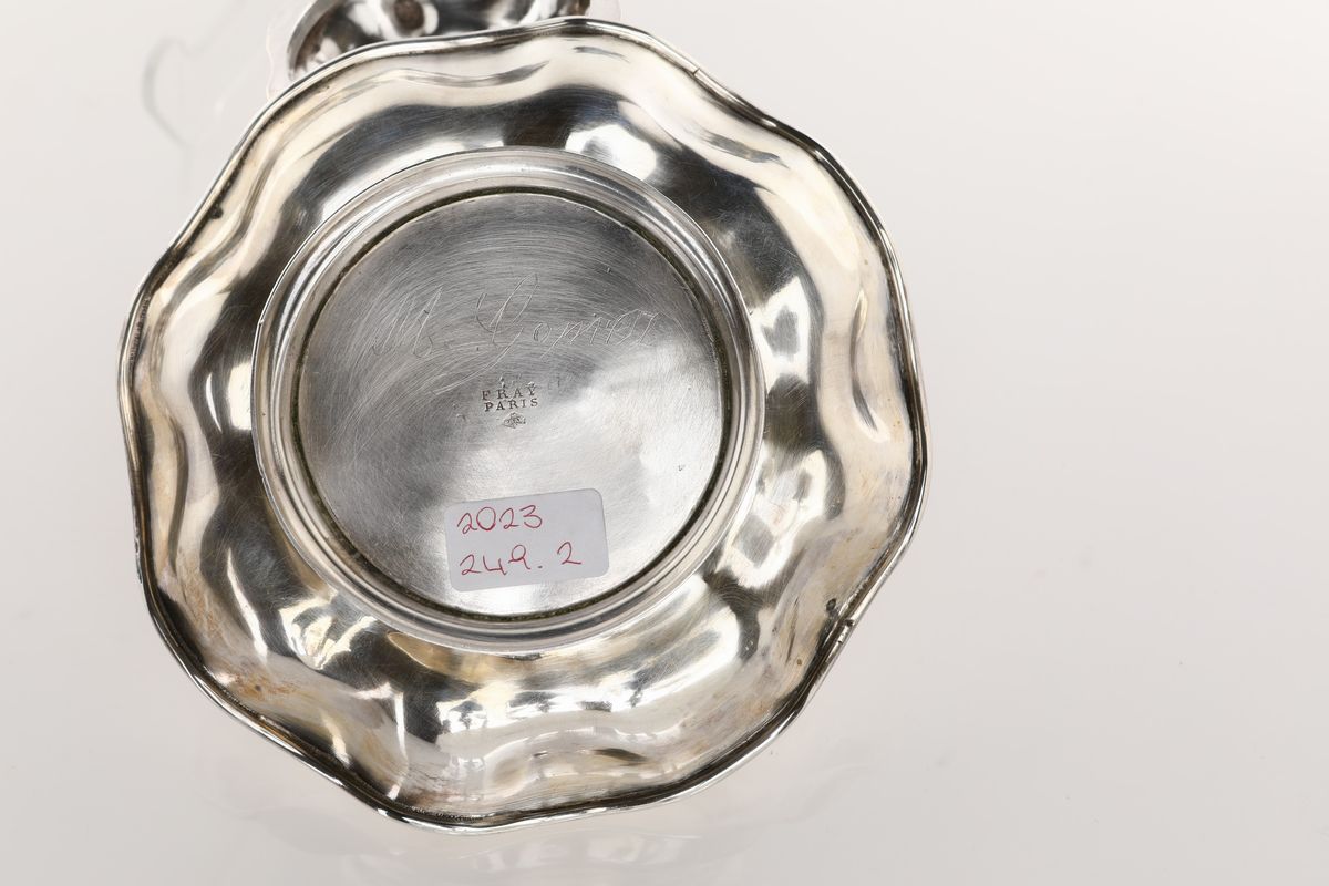 Tazza e Piattino in Argento, Parigi, Metà del XIX Secolo, Argentiere Martial Fray (1849 - 1861)