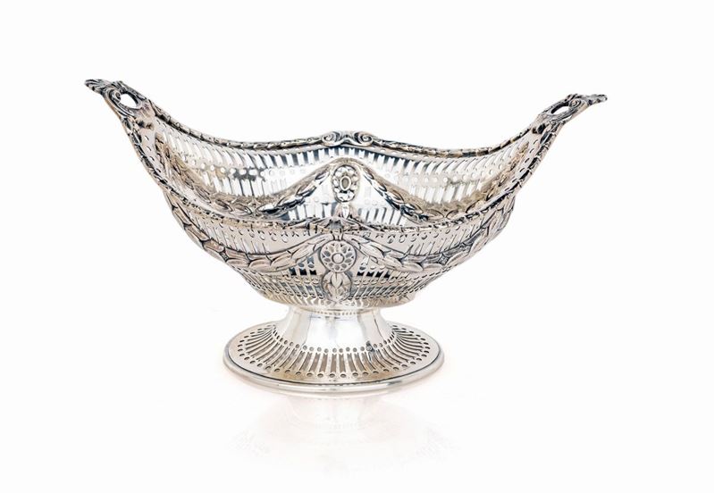 Cestino in Argento Traforato, Londra 1895