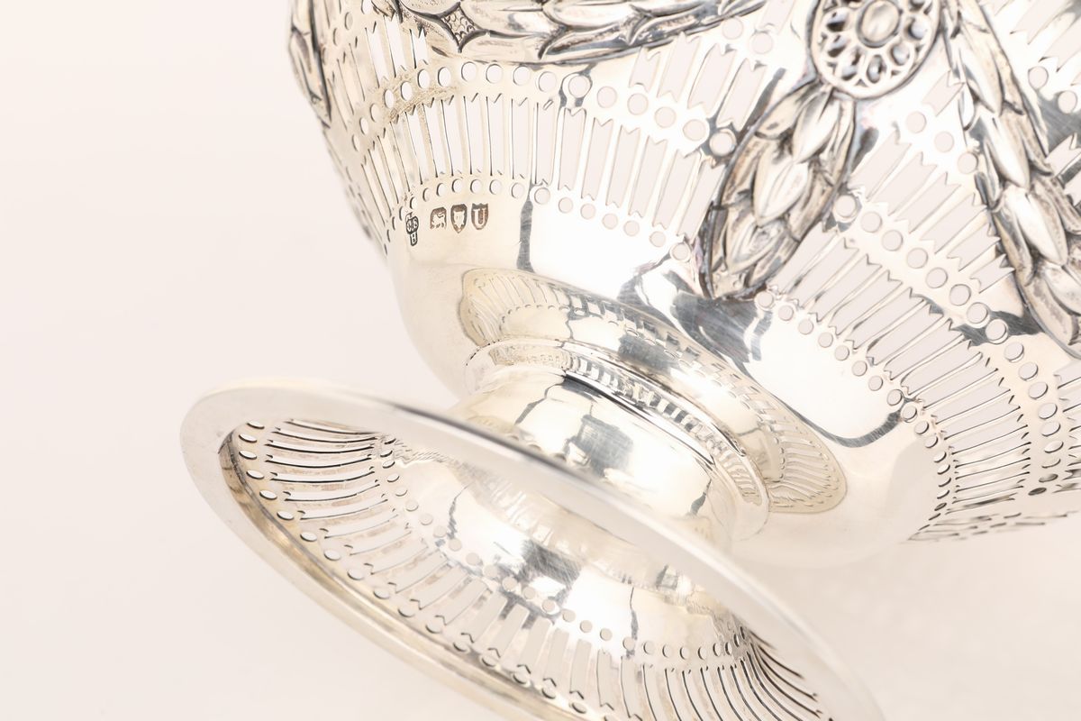 Cestino in Argento Traforato, Londra 1895