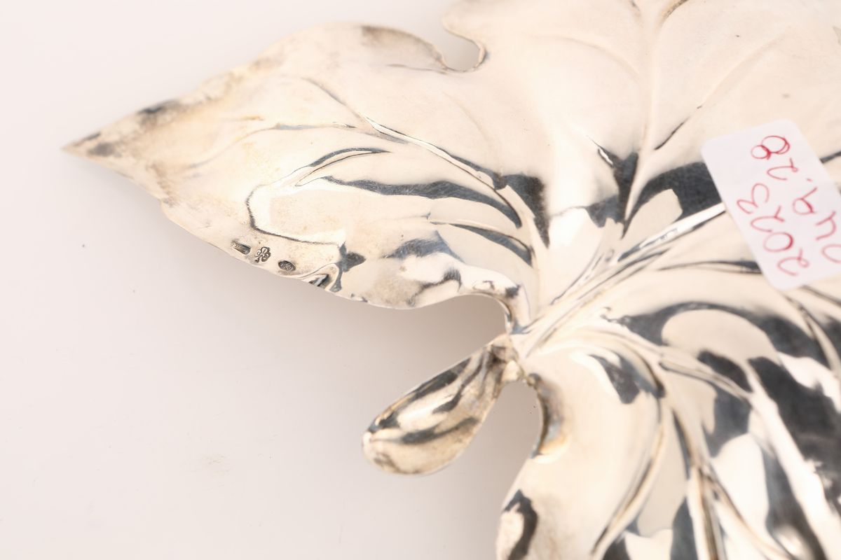 Vaschetta in Argento 925 a Forma di Foglia