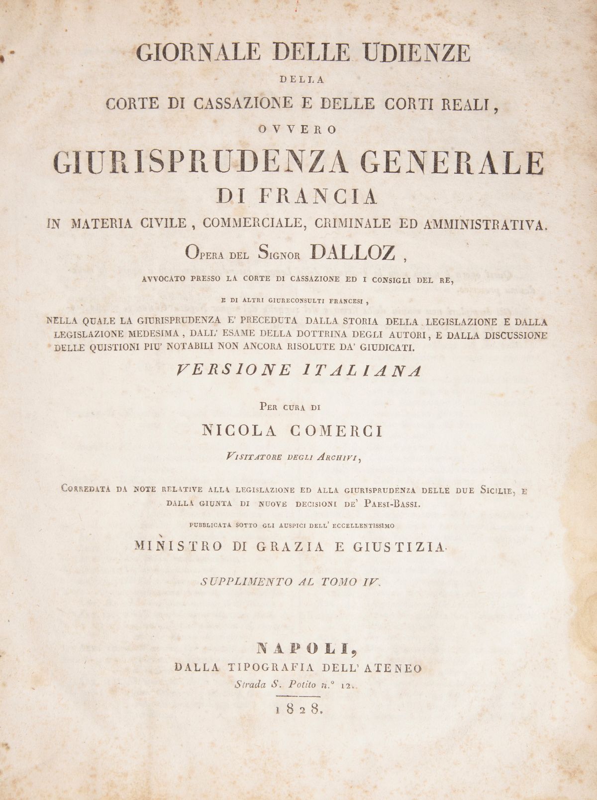 Victor Alexis Desire Dalloz - Giornale delle udienze della Corte di Cassazione e delle Corti Real...