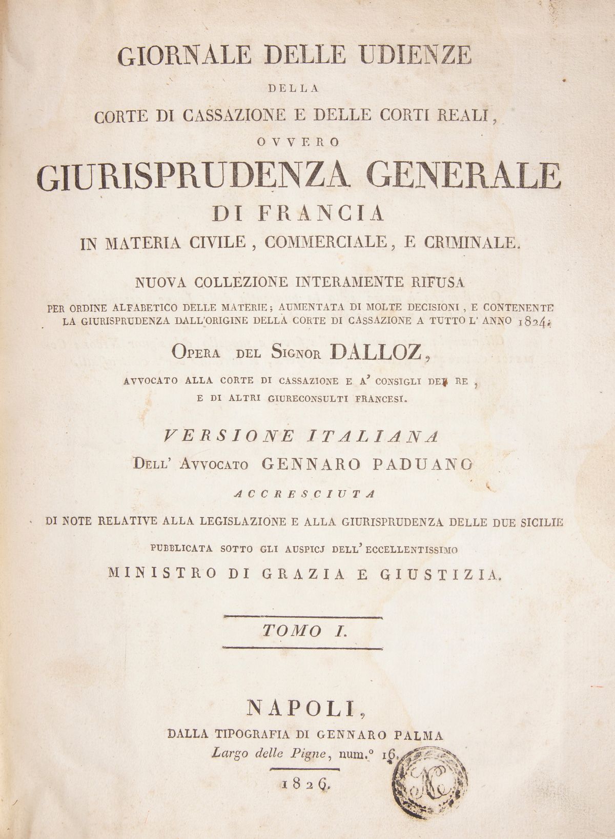 Victor Alexis Desire Dalloz - Giornale delle udienze della Corte di Cassazione e delle Corti Real...