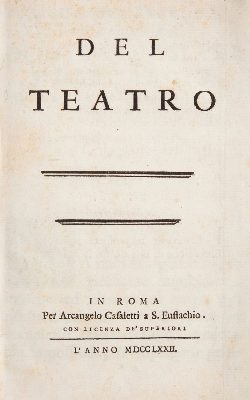 Francesco Milizia - del Teatro