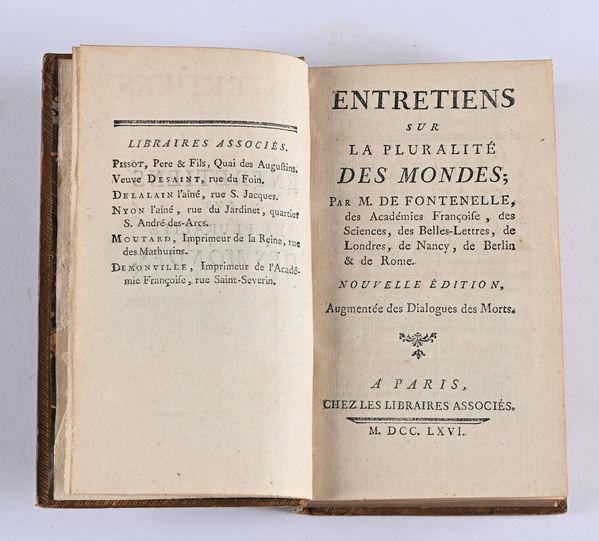  Bernard le Bouyer de Fontenelle - Entretiens sur la pluralité des mondes. Nouvelle édition, augmentée des Dialogues des Morts