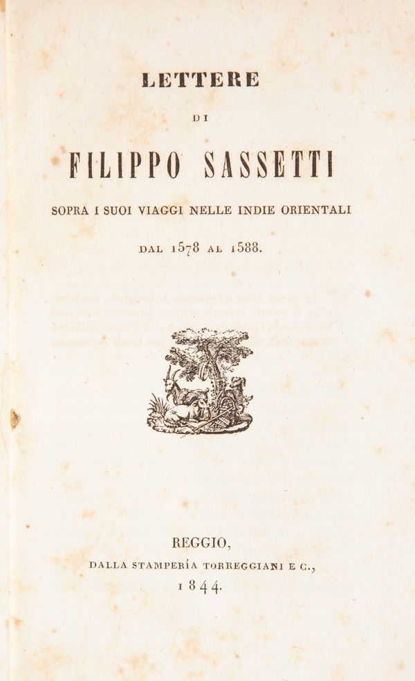 Filippo Sassetti - Lettere di Filippo Sassetti sopra i suoi viaggi nelle indie orientali. Dal 1578 al 1588