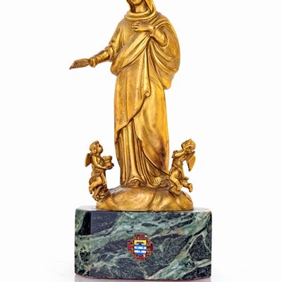 Vergine in Metallo Dorato, Inizi del XX Secolo