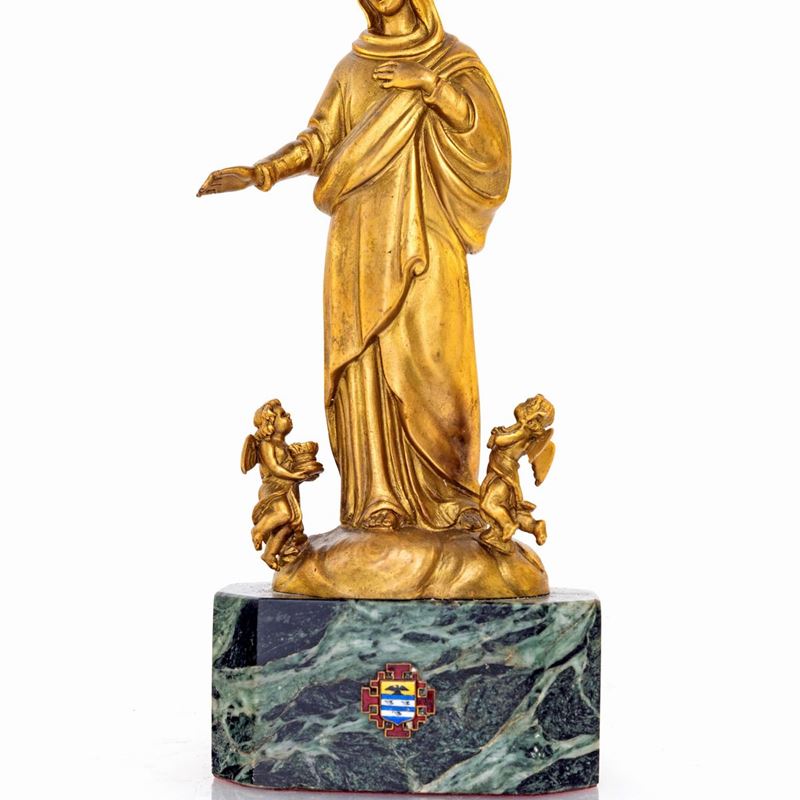Vergine in Metallo Dorato, Inizi del XX Secolo