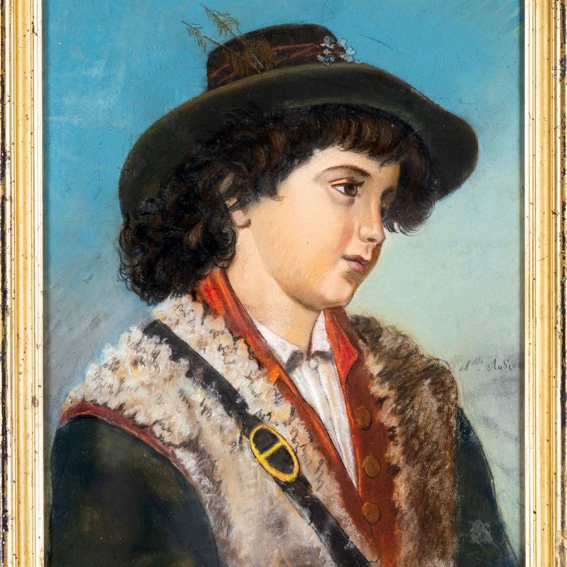 Pittore della Fine del XIX Secolo - Giovane Ciociaro con Cappello