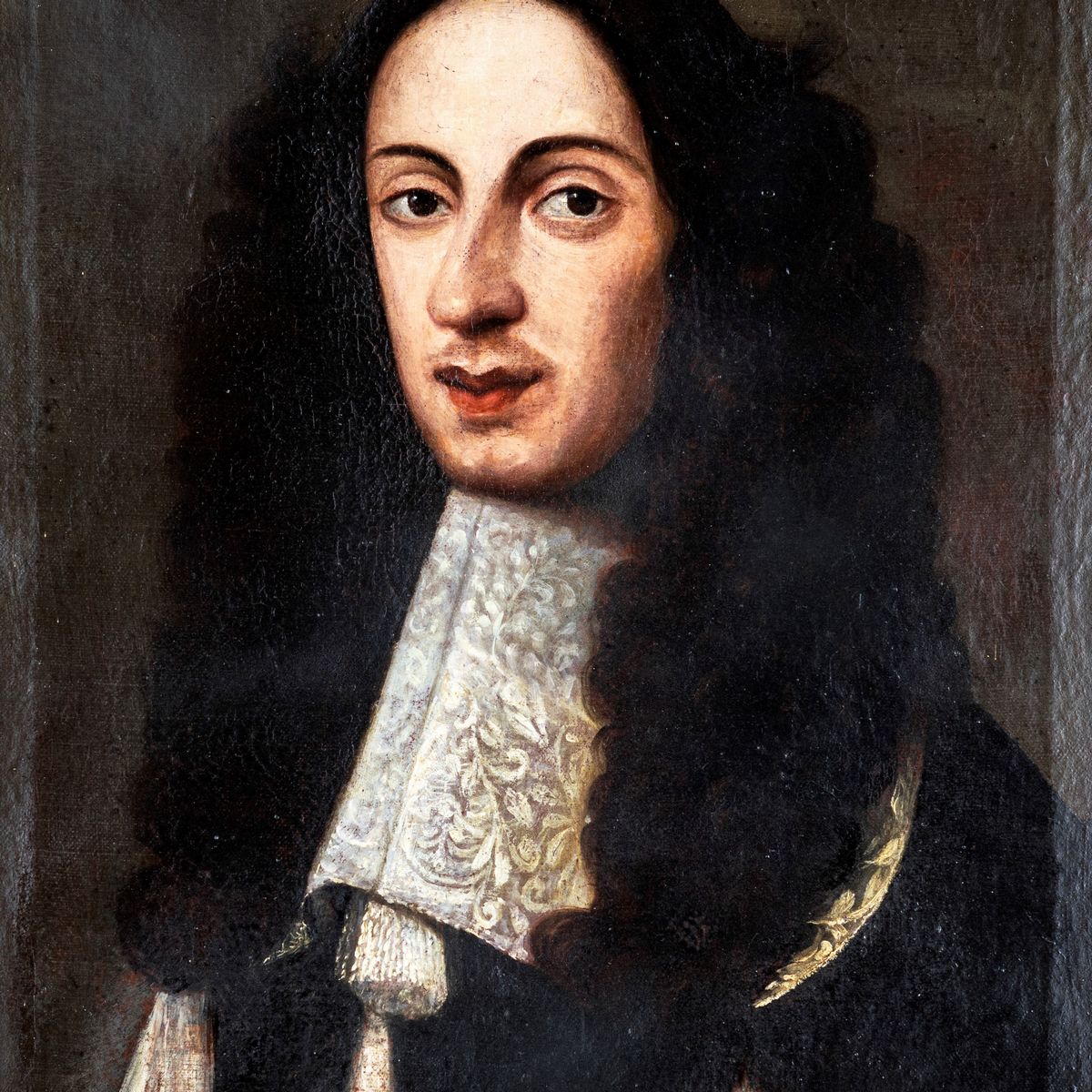Scuola Olandese del XVIII Secolo - Ritratto di Gentiluomo con Gorgiera