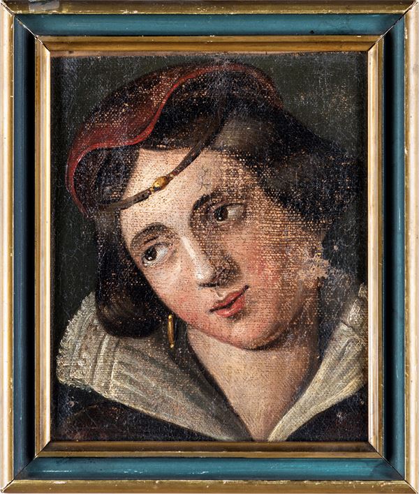 Pittore del XVIII secolo - Studio di testa di dama