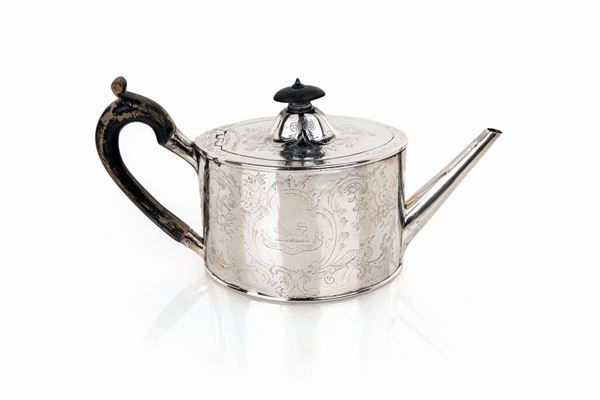 Teiera in argento 925/1000, Londra 1791, argentiere Thomas Hall