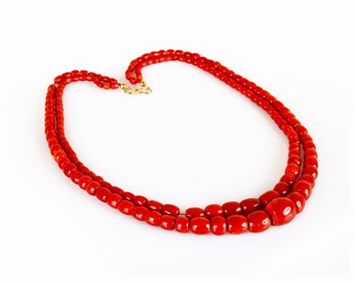 Collana a 2 Fili di Corallo