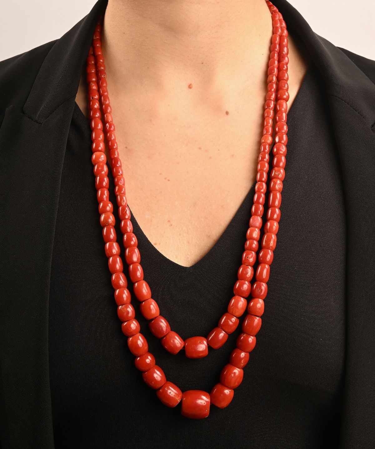 Collana a 2 Fili di Corallo