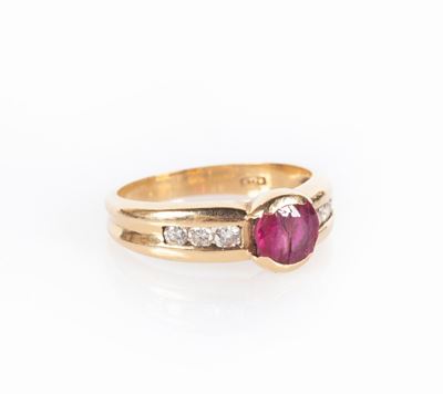 Anello in Oro Rubino e Brillanti