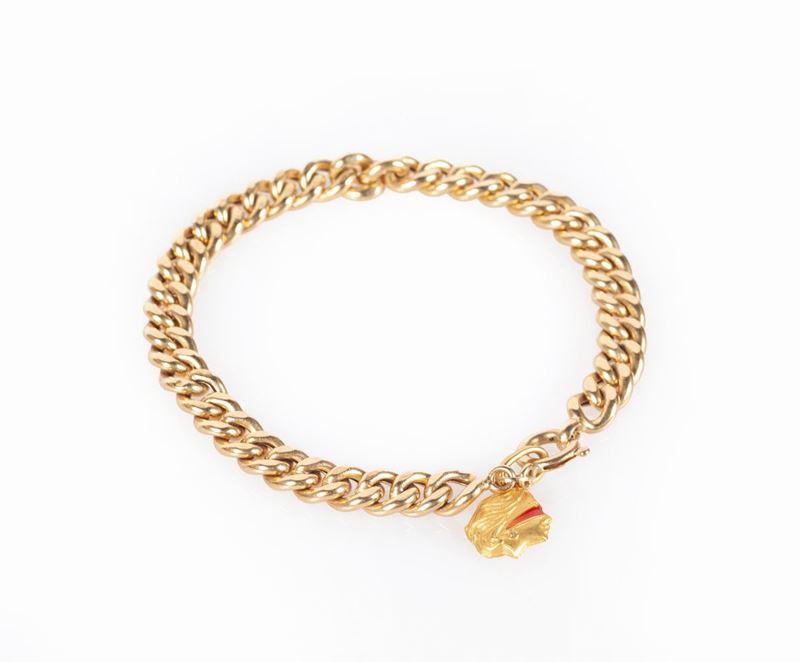 Bracciale in Oro con Pendente Dea Bendata