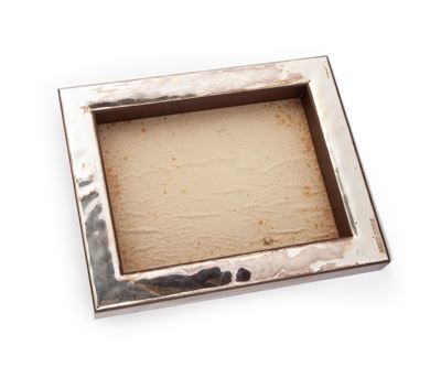 Enrico Coveri - Vassoio Svuota Tasche e Portapenne in Legno con Rivestimento in Bagno D'argento c...