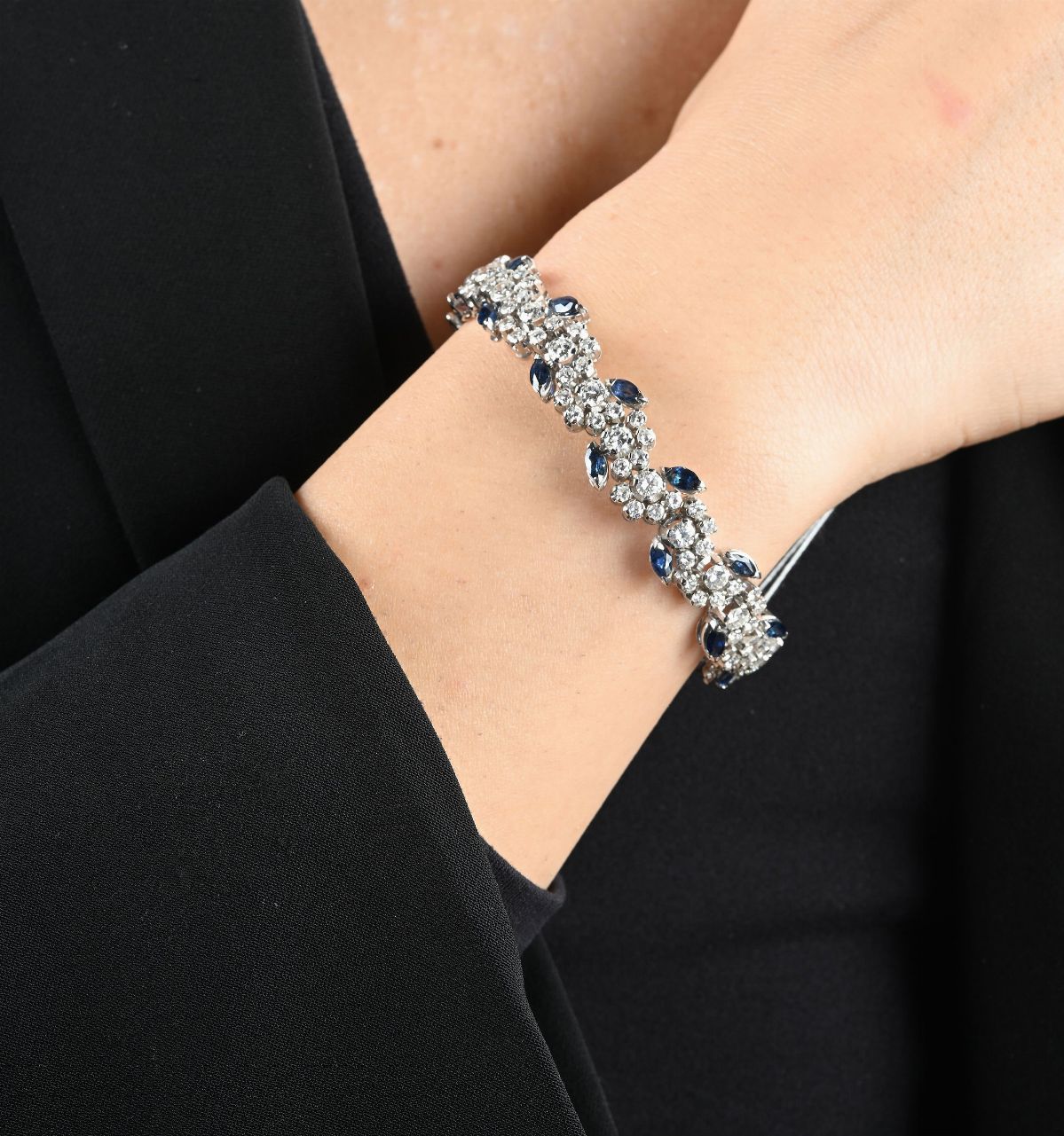 Bracciale in Oro, Brillanti e Zaffiri