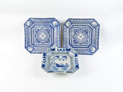 Tre Piatti da Portata in Ceramica Smaltata