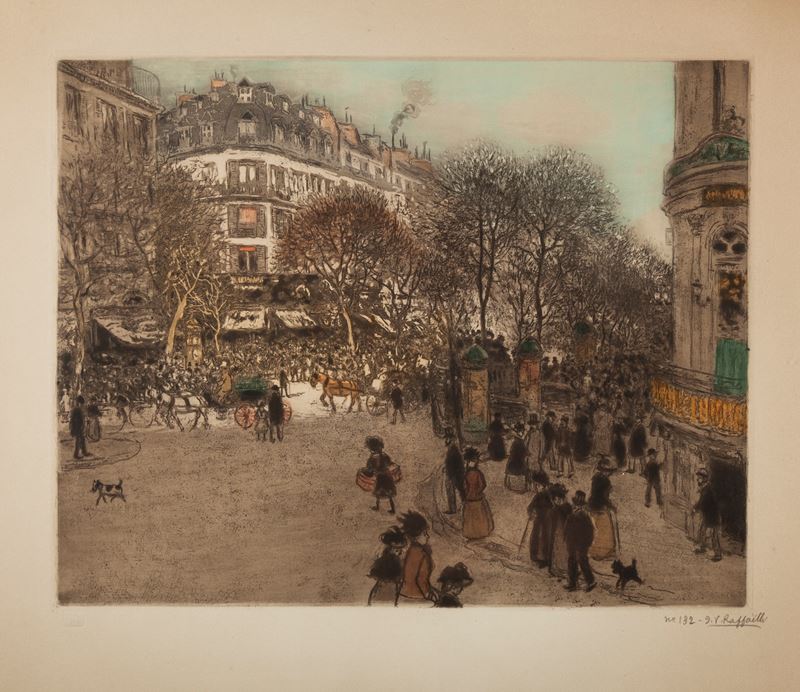 Jean-françois Raffaëlli - Boulevard a Parigi