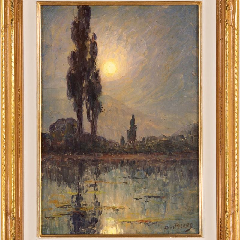 Dieudonné Jacobs - Paesaggio al Chiaro di Luna