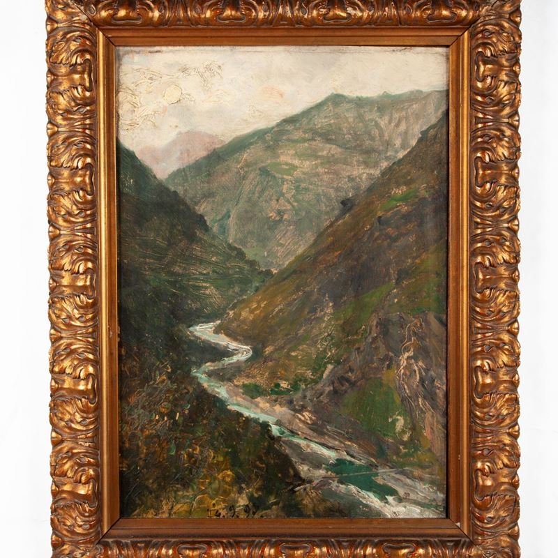 Lorenzo Delleani - Il Fiume in Fondo alla Valle