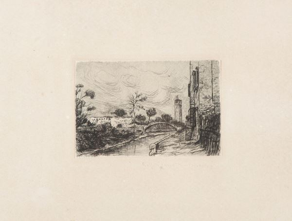 Giuseppe Miti Zanetti - Paesaggio veneziano