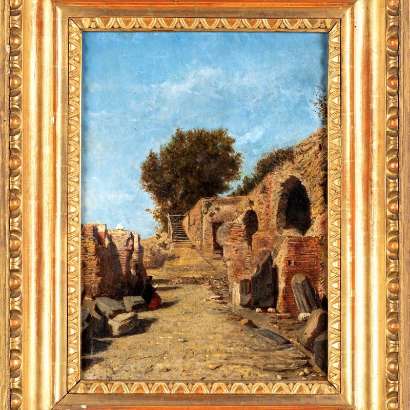 Odoardo Borrani - Rovine in un Parco Archeologico